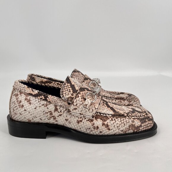 Burberry Men\'s Python-Print Leather Barbed Wire Loafers EUR 41 US 8 New In Box main image 11